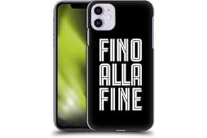 Head Case Designs Licenza Ufficiale Juventus Football Club Fino alla Fine Nero Tipo Custodia Cover Dura per Parte Posteriore Compatibile con Apple iPhone 11