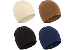 DRESHOW 4 Pezzi Unisex Bambino Berretti Neonato Ragazzi Ragazze Morbido Carino Cappello Nursery Berretto 0-6 Anni