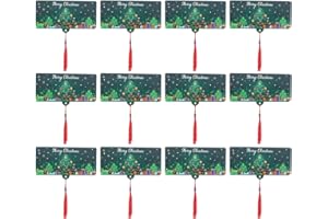 Angoily 12 Unidades De Regalos De Dinero De Navidad, Tarjeta 10 Compartimentos, Sobres De Dinero De Navidad Para Efectivo Para Familia, Fiestas Navideñas, Organizador De Efectivo Verde