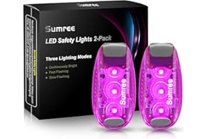 ‎SUMREE Sumree LED Blinklicht Schulranzen Sicherheitslicht 2er Set, Clip Sicherheit Licht Kinderwagen Licht Lauflicht Haustier Licht für Kinder Rucksack, Hunde Leuchtanhänger, Katzen, Jogger, Kinderwagen