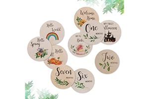 AIEX 10 sztuk baby monthly milestone card, dwustronny baby milestone photo props dla chlopca i dziewczynki