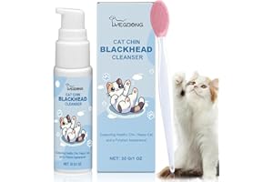 OPEIXSAYKOC Kit per la Pulizia del Mento del Gatto,per Acne di Gatto,30 G,con Spazzola per la Pulizia dell'acne,Rimuove Delicatamente i Punti Neri,Nutre la Morbidezza e la freschezza