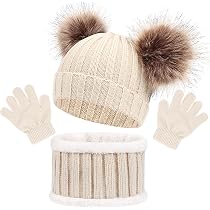 Ensemble Bonnet Écharpe Gants Hiver Chauffant - Tricot Laine Doublure Polaire - Unisexe