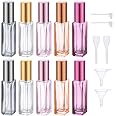 RANJIMA 6 Flacons Vaporisateur Verre Vintage 12ml Rechargeables Avec Entonnoirs - Parfum Voyage