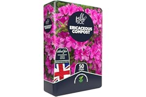 Pelle & Sol Ericaceous Plant Food | Potting Soil Peat Free Compost | Acidic Compost for Plants Rhododendrons, Azalea, Camellias, Heathers, Pieris, Blueberry and Cassiope (50L)