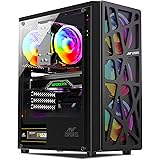 Ant Esports Elite 1100 Mid-Tower Computer Case/Gaming Cabinet - Black | Support ATX, M-ATX, ITX | Pre- Installed 3 x 120mm Fr