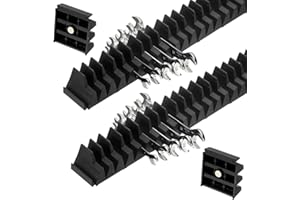 PATIKIL 46pcs Magnetic Wrench Organizer for Tool Box, Magnetic Modular Wrench Organizer Holder Toolbox Universally for 46 Tools Drawer Chest Ratcheting Offset Wrenches, Black