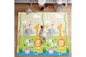Baby Play mat, UANLAUO Playmat,Folding Extra Large Thick 200x180x1,5cm Playmats,Portable Foldable Foam Crawling Mat for Babies,Non-Slip＆Double-Sided Playpen Mat Waterproof