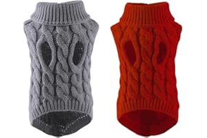 CVFRTT 2 Stück Haustierpullover, Warme Kleidung Für Hunde, Haustierkleidung Für Herbst Und Winter, Haustierbedarf