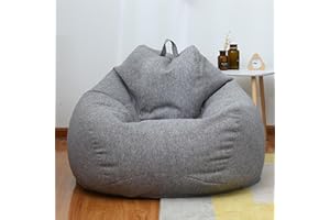 Odot Bean Bag, Soft Gaming Bean Bag Chair for Adult Teenagers, Removable, Washable Bean bag Cover for Outdoor Garden Livingroom Playroom Bedroom Dorm(No Filler) (XL(100x120cm),Dark Gray)