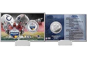 Highland Mint NFL Frankfurt Game Silver Coin Card Patriots vs. Colts