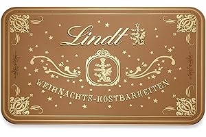 ‎LINDT Lindt Schokolade | Weihnachts-Kostbarkeiten Dose | 315g | 31 edle Pralinen in 16 Sorten, teilweise mit Alkohol | festliche Pralinenmischung als Geschenkbox zur Weihnachtszeit