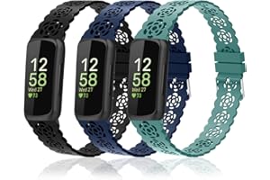 Nigaee 3 Pack Elastic Nylon Straps Compatible with Fitbit Inspire 3/Inspire 2/Inspire/Inspire HR/Fitbit Ace 3/Ace 2 Strap, Stretchy Adjustable Fabric Breathable Replacement Straps for Women Men