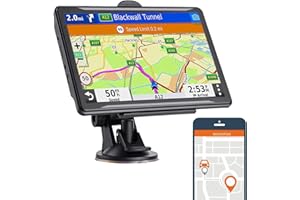 Sat Nav ANDUBEST GPS Navigator，Latest 2025 UK EU Map 7 inch Type-C Touch Screen Car GPS 256-16GB, Voice Turn Direction Guidance, Support Speed and Red Light Warning, Lifetime Free Maps Update