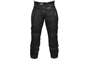 RKsports 2121 Waterproof Motorbike Motorcycle Black Mens Textile Trousers