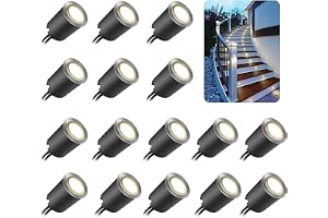 SMY Set med 16 infällda LED-spotlights, IP67, vattentät, Ø 32 mm, utomhusinfällda spotlights för terrass, pool, trädgård, tra