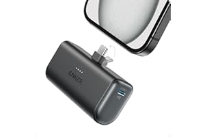 Anker Nano Powerbank, 5000 mAh, powerbank 22,5 W, wbudowany, składany konektor USB-C, kompatybilny z iPhone 16/15, Samsung S22/23, seria Note20/10, Huawei, iPad Pro/Air, AirPods i wieloma innymi