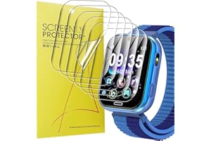 Blueshaweu Screen Protector Compatible with Ucani Smartwatch Children X53, HD Clear Flexible TPU Screen Protector [Pack of 6] for Ucani X53 Children's Smartwatch (HD)