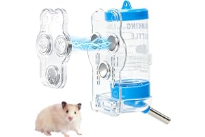 Automatisk vattendispenser Hamster vattenflaska 80 ml med magnetiska hållare Hängende Hamsterdricksflaska för syriska dvärghamstrar, gerbiler, möss, råttor, degus