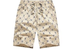 Bsrpolry - Pantaloncini da uomo estivi casual, classici, vita elasticizzata, con tasche, in cotone ad asciugatura rapida, per allenamento e corsa