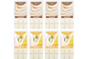 SCENTORINI Cera profumata per lampada profumata, cubo di cachemire e vaniglia per torte, 8 pezzi, cera di soia, cera melt, profumo per ambienti