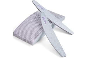 Vonsera Limes a Ongles Professionnelles 20 Pièces, Double Face Lime à Ongles 100/180 Grain, Réutilisable pour Manucure Gel, Capsules Ongles, Kit Onglerie Matériel Pro