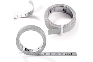 YIXISI 2 Pezzi 2m Nastro di Misurazione Autoadesivo, Righello Autoadesivo con Sistema Metrico, Metro a Nastro Autoadesivo, Sinistra a Destra Metro a Nastro, per Banco Lavoro e Macchine, Argento