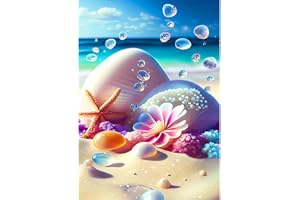 CEOVR Diamond Painting Kits Adult,Diamond Art Painting Kits for Beginner,Mosaic Diamond Painting Art by Numbers,Sparky Diamond Painting Full Set for Home Decorate,Gift for Friends (Pink Beach)