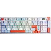 Aula S98 Pro 3 Modlu RGB Hot Swap Mekanik Nimbus V3 Switch Kablosuz Makrolu Klavye Turuncu