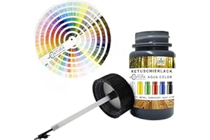 FARBMANUFAKTUR CONTURA NUR DAS BESTE FÜR IHR HOLZ Reparaturlack Lackstift RAL Lack Pinselflasche 50ml. Farbe Holz Metall Möbel Auto Bad Retuschierlack (RAL 9010 Reinweiß)