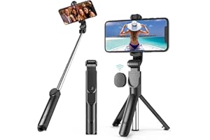 AUTOYET Selfie Stick Stativ, Selfie Stick Bluetooth Handy Stativ mit Fernbedienung - trépied Facetime Foto Video Telefonständer für iPhone und Android Smartphone