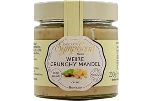 Brinkers Creme Weiß Crunchy Mandel | 6 x 200g | Knusprige Mandelstückchen in Weißer Creme | Glutenfrei & Verführerisch