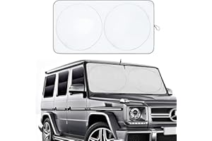 BIG ANT Big Hippo Pare Soleil Voiture Pare Brise Avant + Couvre Volant Pare Soleil de Voiture, Pare Soleil Avant Intérieur,Anti UV et Chaleur, Repliable, Universelle, Argenté, Taille M (159x85cm)