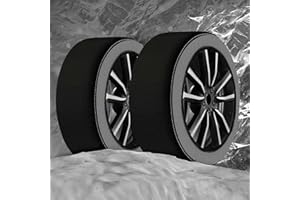 A2ZWorld Cadena de nieve textil para neumáticos, calcetines de nieve para automóviles, aprobado EN 16662-1, color negro, tamaño (L)