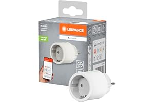 LEDVANCE SMART+ Indoor Plug, Presa intelligente con Matter over WiFi, per l'integrazione di dispositivi tradizionali nella smart home, compatibile con Alexa, Google e Apple, bianco, confezione da 1