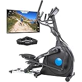 Skandika Vélo elliptique CardioCross Carbon Champ | Masse d'inertie de 24,5kg, Frein magnétique, Console Multifonctions, Blue