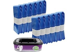 FOSUN Packung 12 Nachfüllfolien Kompatibel mit Foppapedretti Maialino Angelcare Tommee Tippee Twist für Click Simplee Tec LitterLocker II Windelbehälter, Anti Geruch Nachfüllkassetten