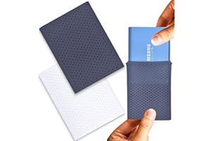 LARCENCIEL Rancco® Samsung T5,T3 SSD Estuche protector, 2 piezas Estuche de viaje de almacenamiento a prueba de golpes de silicona para unidad de estado sólido externa portátil Samsung T5,T3,T1 (250G,1T,2T)