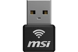 MSI AX1800 Nano WiFi adapter USB do komputera/laptopa, WiFi 6 dwuzakresowy 2,4 G/5G bezprzewodowy adapter sieciowy do komputera stacjonarnego, rozmiar podróżny, obsługuje Windows 11,10