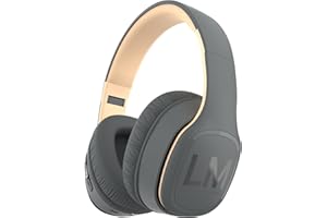 Louise & Mann Cuffie Wireless Bluetooth, Cuffie Over Ear, Design Pieghevole, Bluetooth 5.3, Lunga autonomia, Senza Fili e con Cavo, Microfono incorporato, Connessione Multipunto per Viaggio/Ufficio