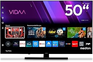 MEDION 125,7 cm (50 Zoll) QLED Fernseher (Smart-TV, Dolby Vision HDR, VIDAA Store, Prime Video, Disney+, DAZN, Paramount+, DTS X, Dolby Atmos, PVR, Bluetooth, MD 850600)