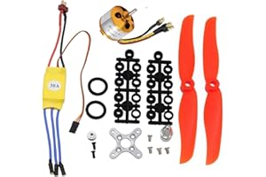 Kyrio 2200KV RC Brushless Motor 2212-6 + con 30A ESC Set + Kit di Montaggio Libero Kit di Montaggio per Aereo RC Quadcopter Helicopter Aircraft
