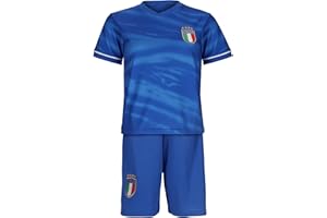Blackshirt Company Italien Kinder Sport Trikot Set - Fußball WM EM Fan Zweiteiler Italia - Blau