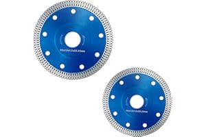 HOMSYWAY 2 discos de corte de azulejos súper delgados, 1 mm, hoja de sierra diamantada, disco de amoladora de ángulo Turbo 115/125 mm para cortar baldosas porcelana granito mármol cerámica piedras hormigón