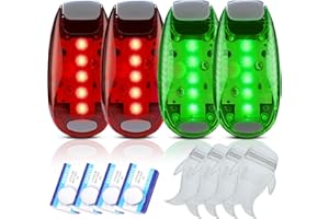 4Pack Kayak Lights with IPX8 Fish-shaped Waterproof Bag, Battery Operated Navigation Lights for Night Kayaking, Clip on for Paddle board, Pontoon Boat, Dinghy, Canoe, Jetski, Kayak Accessories-Amzonly