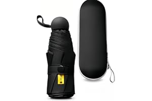 Kiuiom Pieghevole Ombrello da Viaggio,Portatile Compatto Ombrello,Umbrella Pioggia Antivento Anti UV,Mini Ombrello da Tasca,Mini Ombrello Ultraleggero per Donne Uomini