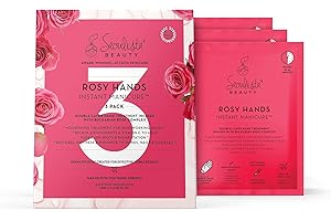Seoulista Beauty Rosy Hands, Hand Mask Moisturizing Glove 3 pack, Hand Repair Glove for Dry Hands Treatment, Remove Dead Skin, Rough Skin