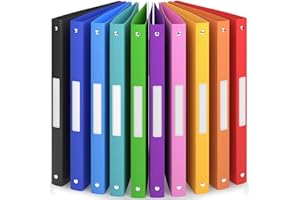 ACROPAQ - 10 x Classeur souple A4 | 4 anneaux | Avec étiquettes de dos, Dos de 2,5 cm, Couleur Arc-en-ciel de la collection Nature - Petit classeur plastique A4 souple, Classeurs 4 anneaux, Farde