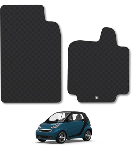 FSW - Tailored Mats - Fits SMART For Two 1998-2007 - Black Carpet - Anti Slip Mat - Non Slip Car Floor Mat, Fitted With Granulated Backing, Edged With Black Cloth Binding - View #7