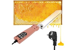 PLPLAAOO Couteau De Décapsulage électrique En Acier Inoxydable, Coupe-miel électrique à Contrôle De Température De 50 à 180 ℃, Couteau De Coupe De Miel, Outils D'apiculture, Fournitures D'apicultur(UE)
